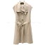 HERMES ᥹   ٥ ǥ #36 ١ ߥ100% ٥ ̤(HERMES Gilet Long with Belt Ladies's #36 Beige Cashmere100% Vests[EXCELLENT][Authentic])ڤб#yochika