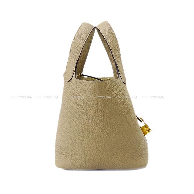 HERMES エルメス ピコタンロック 18 PM トレンチ トリヨンクレマンス ゴールド金具 ハンドバッグ U刻印 新品(HERMES Picotin Lock 18 PM Trench Taurillon Clemence Gold HW Handbag[BRAND NEW][Authentic])【あす楽対応】#yochikaのサムネイル