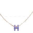 エルメス ネックレス（レディース） HERMES エルメス ミニ ポップアッシュ ライラック (リラ) ローズゴールド金具 ネックレス 新品(HERMES Mini Pop H Lilac Rose Gold HW necklace[BRAND NEW][Authentic])【あす楽対応】#yochika