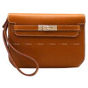 HERMES エルメス ケリーデペッシュ25 クラッチ フォーヴ バレニア シルバー金具 クラッチバッグ B刻印 新品同様( HERMES Kelly Depeche 25 Clutch Fauve Veau Barenia Silver HW Clutch bag)#yochika