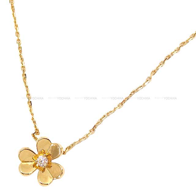 Van Cleef & Arpels ヴァンクリーフ＆アーペル フリヴォル ミニ K18YG/ダイヤモンド VCARP0J100 ネックレス 新品同様【中古】([Pre-loved] Van Cleef & Arpels Frivole Mini K18YG/Diamond VCARP0J100 necklace[LIKE NEW][Authentic])【あす楽対応】#yochika