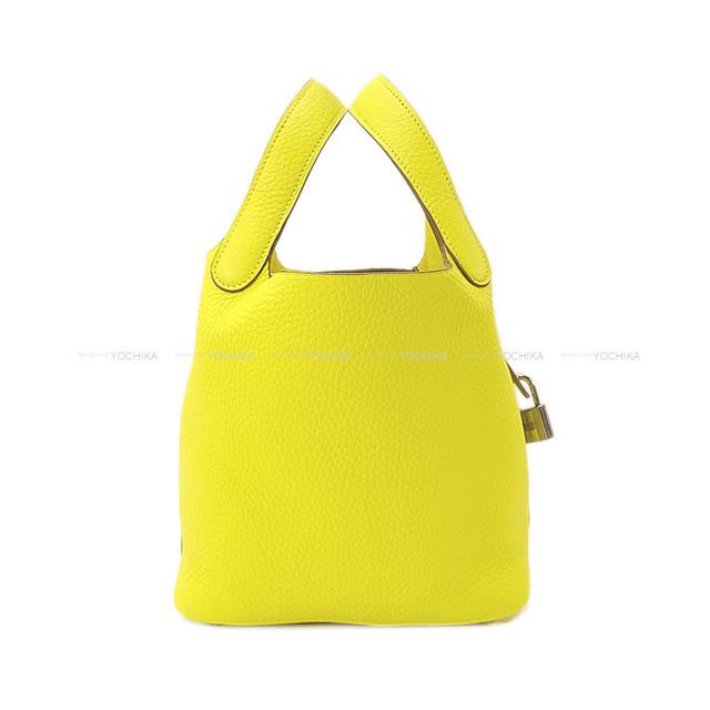 HERMES エルメス ピコタンロック 18 PM ライム トリヨンクレマンス シルバー金具 ハンドバッグ B刻印 新品(HERMES Picotin Lock 18 PM Lime Taurillon Clemence Silver HW Handbag[BRAND NEW][Authentic])【あす楽対応】#yochikaのサムネイル
