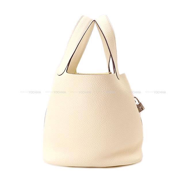 HERMES エルメス ピコタンロック 22 MM ナタ トリヨンクレマンス シルバー金具 ハンドバッグ U刻印 新品未使用(HERMES Picotin Lock 22 MM Nata Taurillon Clemence Silver HW Handbag[EXCELLENT][Authentic])【あす楽対応】#yochikaのサムネイル