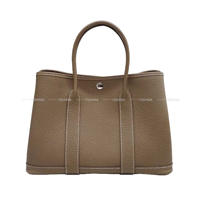 HERMES ᥹ ǥѡƥ 30 TPM 쥶 ȡ (ȥ) ͥ С ȡȥХå C ̤(HERMES Garden Party 30 TPM All Leather Etoupe Veau Negonda Silver HW tote bag[EXCELLENT][Authentic])