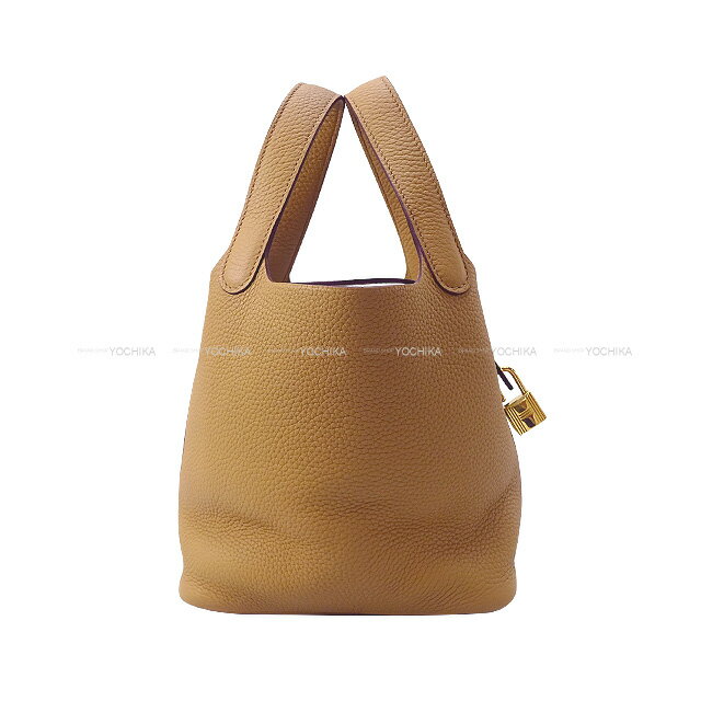 HERMES エルメス ピコタンロック 18 PM ビスケット (ビスキュイ) トリヨンクレマンス ゴールド金具 ハンドバッグ B刻印 新品(HERMES Picotin Lock 18 PM Biscuit Taurillon Clemence Gold HW Handbag[BRAND NEW][Authentic])【あす楽対応】#yochikaのサムネイル