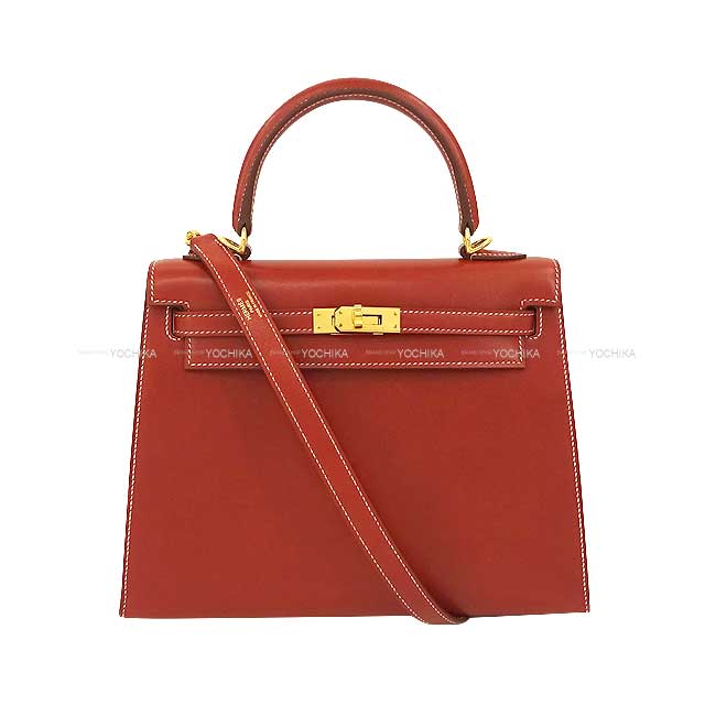 HERMES ᥹ ꡼25 ˥ ֥å ܥå ɶ Хå Z Ʊ͡š([Pre-loved] HERMES Kelly25 Sellier Brique Box Calf Gold HW Shoulder bag[LIKE NEW][Authentic])ڤб#yochika