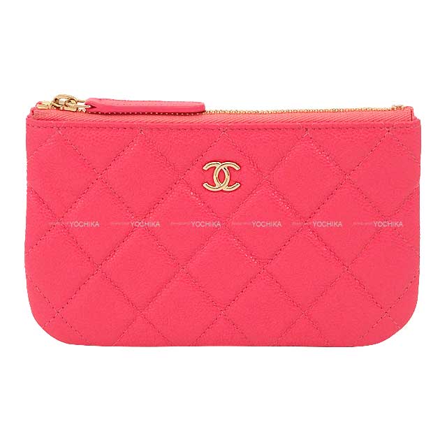 CHANEL シャネル クラシック ミニポーチ ココマーク マトラッセ ピンク グレインドカーフ(キャビアスキン) A82365 ポーチ 新品未使用(Classic Mini-Porch COCO Mark Matelasse Pink Graind Calf(Caviarskin) A82365 Pouch EXCELLENT Authentic )【あす楽対応】 よちか