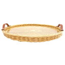 HERMES GX IY sNjbN g[ KXt [W e[oe[ (eBobg) (^)/XCtg Vigp(HERMES Oseraie Picnic Tray with Glass Large Terre Battue Rattan/Swift[EXCELLENT][Authentic])yyΉz#yochika