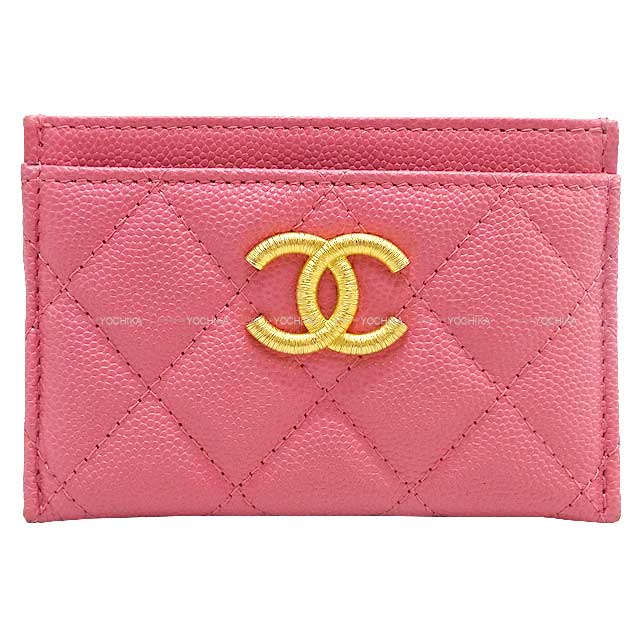 CHANEL シャネル カードケース マトッラセ ココマーク ピンク AP3524 カードケース 新品同様【中古】([Pre-loved] CHANEL card case matelasse coco mark Pink AP3524 card holder[LIKE NEW][Authentic])【あす楽対応】#よちか