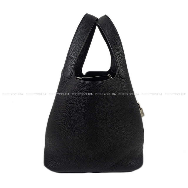 HERMES ᥹ ԥå 22 MM  (֥å) ȥ󥯥ޥ С ϥɥХå B (HERMES Picotin Lock 22 MM Noir (Black) Taurillon Clemence Silver HW Handbag[BRAND NEW][Authentic])ڤб#yochika