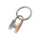 HERMES GX Jfi NCY C{[ `[ }`J[ bJ[^ Vo[ L[O Vi(HERMES Cadena Quizz Rainbow Charm Multicolor Lacquer metal Silver HW keyring(key holder)[BRAND NEW][Authentic])yyΉz#yochika