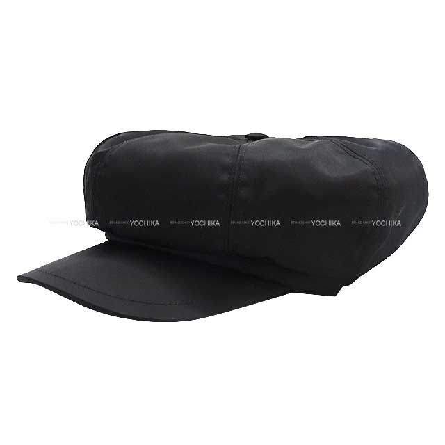 PRADA プラダ Re-Nylon キャスケット 帽子 #L 黒 (ブラック) リサイクルポリアミド シルバー金具 1HC551_2DMI_F0002 キャップ 新品(PRADA Re-Nylon Cassock Hat #L Noir (Black) 1HC551_2DMI_F0002 cap)#yochika