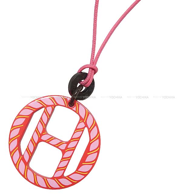 HERMES エルメス Hエキップ ペンダント トロピック バッファローホーン シルバー金具 ネックレス 新品(HERMES H Equipe Pendant Tropic Buffalo Horn Silver HW necklace[BRAND NEW][Authentic])【あす楽対応】#yochikaのサムネイル