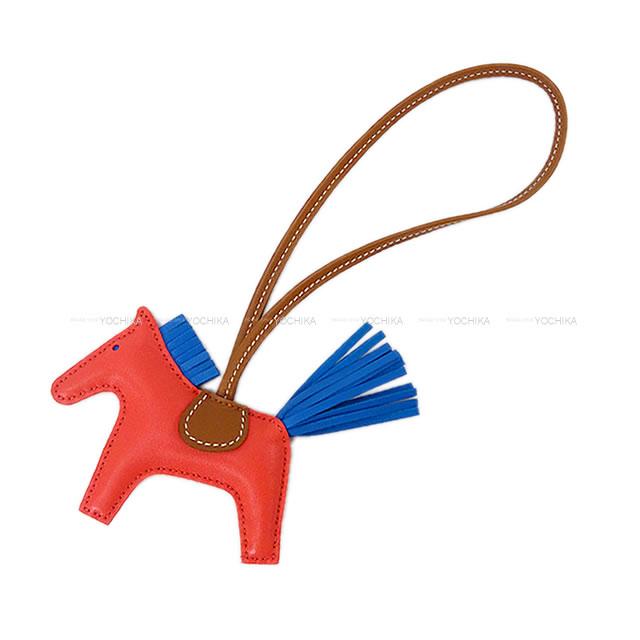 HERMES エルメス ロデオ PM ローズテキサス/ブルーザンジバル/ゴールド アニューミロ(ラム) チャーム U刻印 新品(HERMES Rodeo PM Rose Texese/Bleu Zanzibar/Gold Agneau Milo bagcharm[BRAND NEW][Authentic])【あす楽対応】#yochikaのサムネイル
