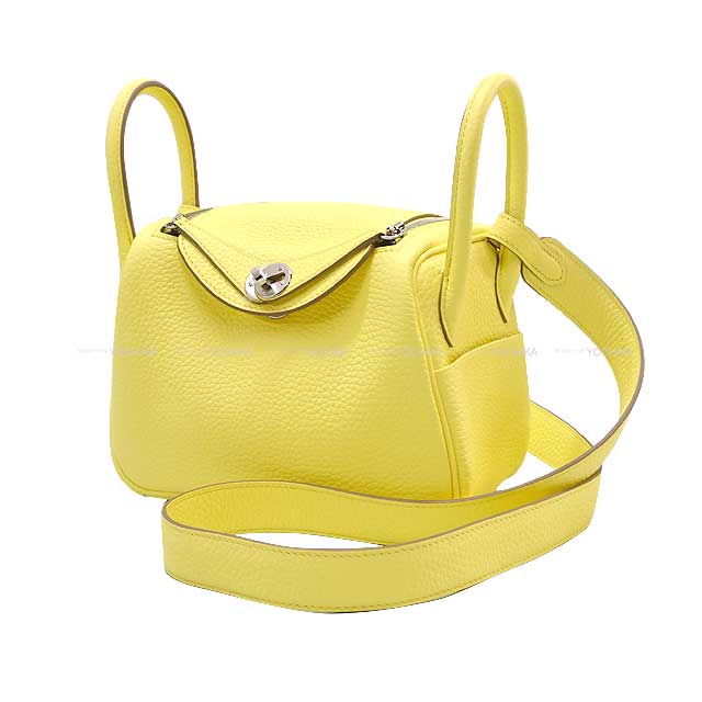 HERMES エルメス リンディ ミニ 20 リモンチェッロ トリヨンクレマンス シルバー金具 ショルダーバッグ B刻印 新品(HERMES Lindy mini 20 Limoncello Taurillon Clemence Silver HW Shoulder bag[BRAND NEW][Authentic])【あす楽対応】#yochikaのサムネイル