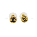 シャネル ピアス（レディース） CHANEL シャネル ココマーク ラウンド ゴールド ゴールド金具 ピアス 新品(CHANEL COCO mark Round Gold Gold HW pierced earring[BRAND NEW][Authentic])【あす楽対応】#yochika