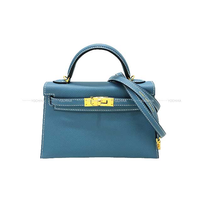 HERMES ᥹ ꡼ ߥ ɥ ꡼ 20 ˥塼֥롼 ץ ɶ Хå W (HERMES Kelly mini 2 Kelly20 New Bleu Jean Veau Epsom Gold HW Shoulder bag[BRAND NEW][Authentic])ڤб#yochika