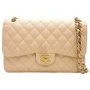 CHANEL Vl NVbN 30}gbZ RR}[N [W x[W OChJ[t(LrAXL) S[h A58600 nhobO VilyÁz([Pre-loved] CHANEL Classic 30 Matelasse COCO Mark Large Beige Graind Calf(Caviarskin) Handbag)