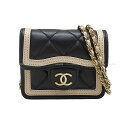 2023年 秋冬 CHANEL シャネル ミニ マトラッセ チェーン クラッチ 黒 (ブラック)/ベージュ ラムスキン ゴールド金具 AP3560 ショルダーバッグ 新品未使用(2023 AW CHANEL Mini Matelasse Chain Clutch Black/Beige Lambskin Gold HW Shoulder bag)【あす楽対応】#yochika