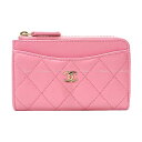 CHANEL Vl tOg ^CX NVbN sN XL VpS[h AP3179 J[hP[X VilyÁz([Pre-loved] CHANEL Fragment Timeless Classic Pink Lambskin Champagne Gold HW AP3179 card holder[LIKE NEW][Authentic])