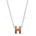 HERMES エルメス ミニ ポップアッシュ ニューゴールド シルバープレーテッド シルバー金具 ネックレス 新品(HERMES Mini Pop H New Gold Silver Plated Silver HW necklace[BRAND NEW][Authentic])【あす楽対応】#yochika