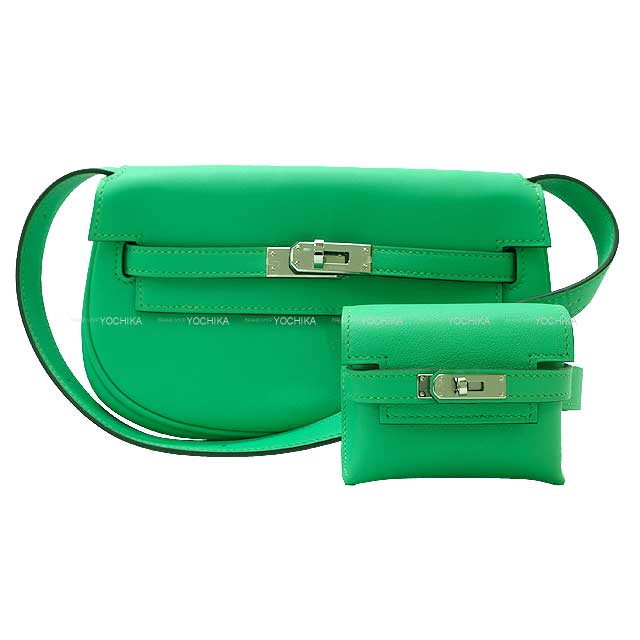 HERMES エルメス ケリームーヴ ヴェールコミック スイフト シルバー金具 ショルダーバッグ B刻印 新品(HERMES Kelly Moove Vert comics Veau Swift Silver HW Shoulder bag[BRAND NEW][Authentic])【あす楽対応】#yochikaのサムネイル