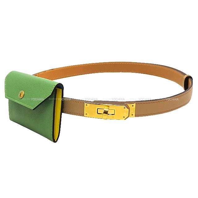 HERMES ᥹ ꡼٥ ݥå ޥ顼 㥤/륯ꥱå/ȥ / ֥롼ǥΡ ץ ɶ ٥ U ̤(HERMES Kelly Belt Pocket Multicolored Chai/Vert criquet/Citron ...