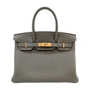 HERMES エルメス バーキン30 グリメイヤー トゴ ローズゴールド金具 ハンドバッグ U刻印 新品未使用(HERMES Birkin30 Gris Meyer Veau Togo Rose Gold HW Handbag[EXCELLENT][Authentic])【あす楽対応】#yochika