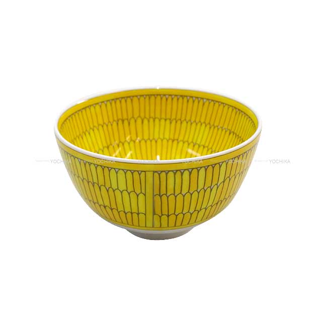 HERMES エルメス ソレイユ ドゥ エルメス スモールボウル 小鉢 ジョーヌ/白 (ホワイト) ポーセリン(陶器) 食器 新品(HERMES Soleil de Hermes Small bowl Jaune/Blanc (White) Porcelain tableware[BRAND NEW][Authentic])【あす楽対応】#yochikaのサムネイル