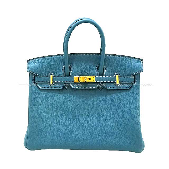 HERMES エルメス バーキン25 ニューブルージーン トゴ ゴールド金具 ハンドバッグ W刻印 新品(HERMES Birkin25 New Bleu Jean Veau Togo Gold HW Handbag)#yochika