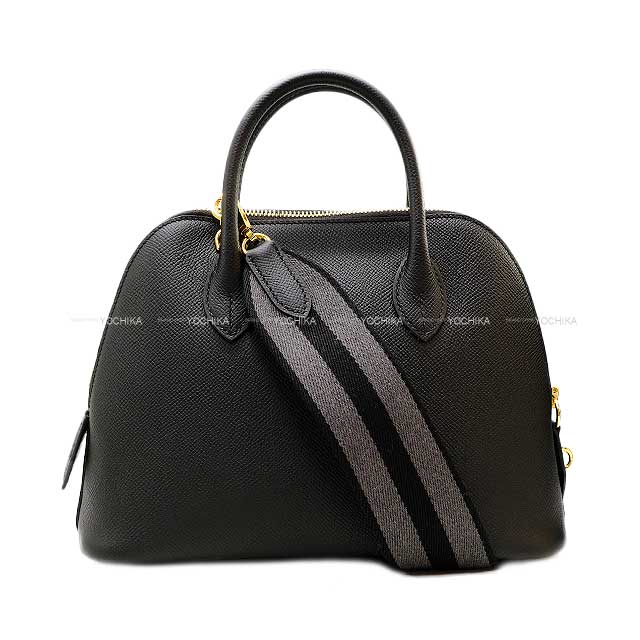 HERMES エルメス ボリード1923 25 サングル ウーリー 黒 (ブラック)/グラファイト エプソン ゴールド金具 ショルダーバッグ W刻印 新品(HERMES Bolide1923 25 SANGLE WOOLY Noir (Black)/Graphite Veau Epsom Gold HW Shoulder bag[BRAND NEW][Authentic])のサムネイル