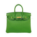 HERMES エルメス バーキン25 ヴェールユッカ トゴ ゴールド金...(4)