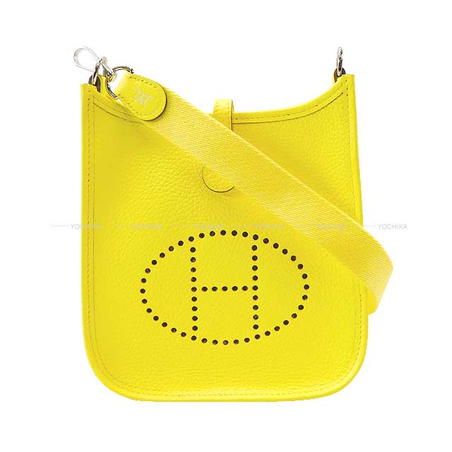 HERMES エルメス エヴリン(エブリン) 16 TPM リモンチェッロ トリヨンクレマンス シルバー金具 ショルダーバッグ W刻印 新品(HERMES Evelyne 16 TPM Limoncello Taurillon Clemence Silver HW Shoulder bag[BRAND NEW][Authentic]) #yochikaのサムネイル