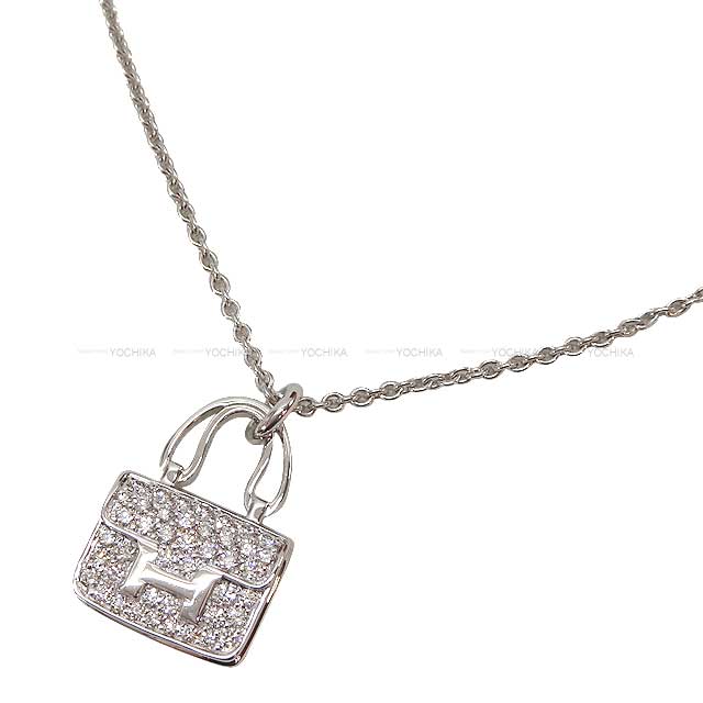 HERMES エルメス ペンダント アミュレット コンスタンス K18ホワイトゴールド/ダイヤモンド0.44 ct ネックレス 新品(HERMES Amulettes Constance pendant K18 White gold/Diamond 0.44 ct necklace[BRAND NEW][Authentic]) #yochikaのサムネイル