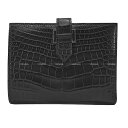 HERMES エルメス ベアンコンパクト モノクローム ソーブラック SO BLACK 黒 (ブラック) クロコダイル アリゲーターマット ブラック金具 二つ折...