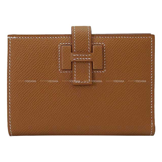 HERMES エルメス ニュー・Hパッサン コンパクト ゴールド エプソン 二つ折り財布 W刻印 新品(HERMES NEW H Passant Compact Gold Veau Epsom Bi-fold wallet[BRAND NEW][Authentic]) #yochikaのサムネイル