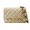 CHANEL シャネル マトラッセ23 フラップ チェーン ココマーク ゴールド メタリック ラムスキン アンティークシャンパンゴールド金具 AS4599 ショルダーバッグ 新品未使用(CHANEL Matelasse23 Flap Chain COCO Gold Metallic Lamb skin Shoulder bag)