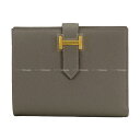 HERMES エルメス ベアンコンパクト グリメイヤー ヴォーマダム ゴールド金具 二つ折り財布 K刻印 新品(HERMES Bearn Compact Gri...