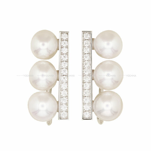 TASAKI タサキ バランス ネオ ダイヤモンド パヴェ ホワイトゴールド K18ホワイトゴールド/ダイヤモンド/あこやパール E-4314 イヤリング 新品未使用(TASAKI Balance Neo Diamond Pave White Gold K18WG/Diamond/AkoyaPearl E-4314 earrings[EXCELLENT][Authentic])のサムネイル