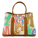 HERMES エルメス ガーデンパーティ 36 PM エレクトリック カプシーヌ/エクリュ/ベージュ/ゴールド トワルアッシュプリュム/ネゴンダ シルバー金具 トートバッグ W刻印 新品未使用(HERMES Garden Party 36 PM Électrique Toile H Plume/Veau Negonda Silver)