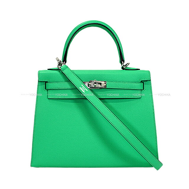 HERMES エルメス ケリー25 外縫い ヴェールコミック エプソン シルバー金具 ショルダーバッグ B刻印 新..