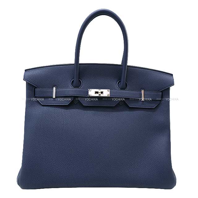 HERMES᥹С35֥롼ͥӡȥСϥɥХåW(HERMESBirkin35BleunavyVeauTogoSilverHWHandbag[BRANDNEW][Authentic])ڤб#yochika