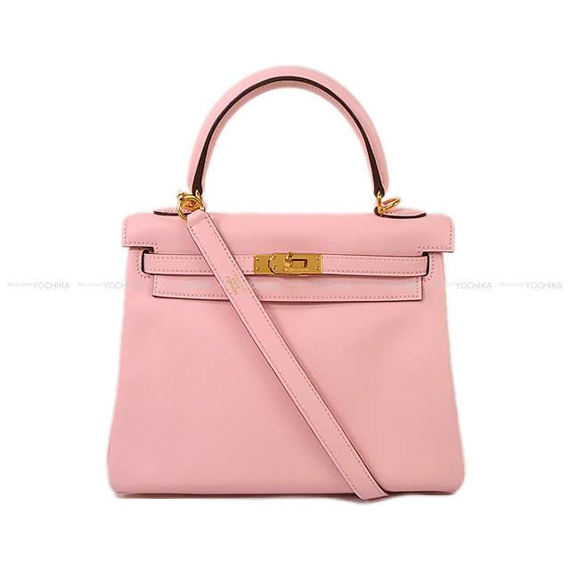 【ご褒美に★】HERMES エルメス ハンドバッグ ケリー25 内縫い ローズサクラ スイフト ゴールド金具 展示新品 (HERMES handbag Kelly 25 Retourne Rose sakura Swift GHW[Exhibition new][Authentic])【あす楽対応】#よちかのサムネイル