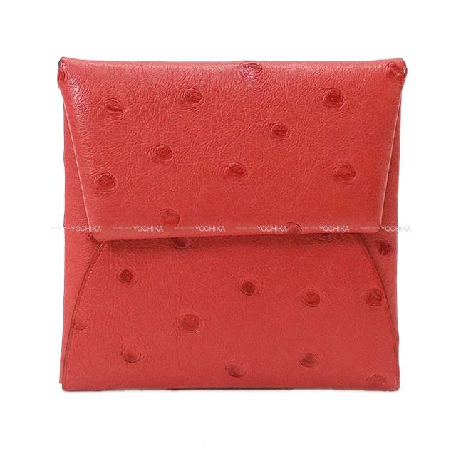 【ご褒美に★】HERMES エルメス コインケース バスティア ブーゲンビリア オーストリッチ シルバー金具 新品未使用 (HERMES Coin Purse Coin Case "Bastia" Bougainvillea Ostrich(Autruche) SHW[Never used][Authentic])【あす楽対応】#yochikaのサムネイル