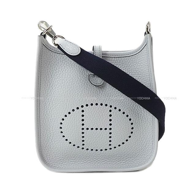 HERMES エルメス ショルダーバッグ ミニ エブリン エヴリン 16 TPM アマゾン ブルーペール/ブルーインディゴ トリヨン 新品 (HERMES Shoulder Bag Mini Evelyne 16 TPM Bleu Pale/Blue indigo Taurillon Clemence [Brand new][Authentic])【あす楽対応】#yochikaのサムネイル