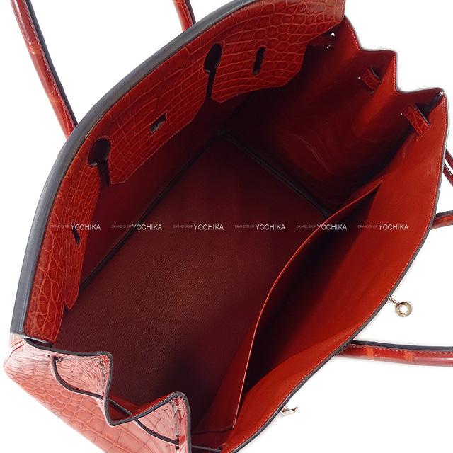 HERMES エルメス ハンドバッグ バーキン40 ルージュアッシュ クロコダイル アリゲーターマット シルバー金具 SAランク【中古】 ([Pre-loved]HERMES handbag Birkin 40 Rouge H Alligator Crocodile Mat SHW[Used SA][Authentic])【あす楽対応】#よちか