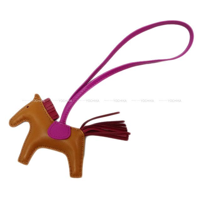 【ご褒美に★】HERMES エルメス バッグチャーム "ロデオ/RODEO" PM ゴールド/ローズパープル/ルビー アニューミロ(ラム) 新品 (Bag Charm "Rodeo" PM Gold/Rose Purple/Ruby Agneau Milo)【あす楽対応】#yochikaのサムネイル