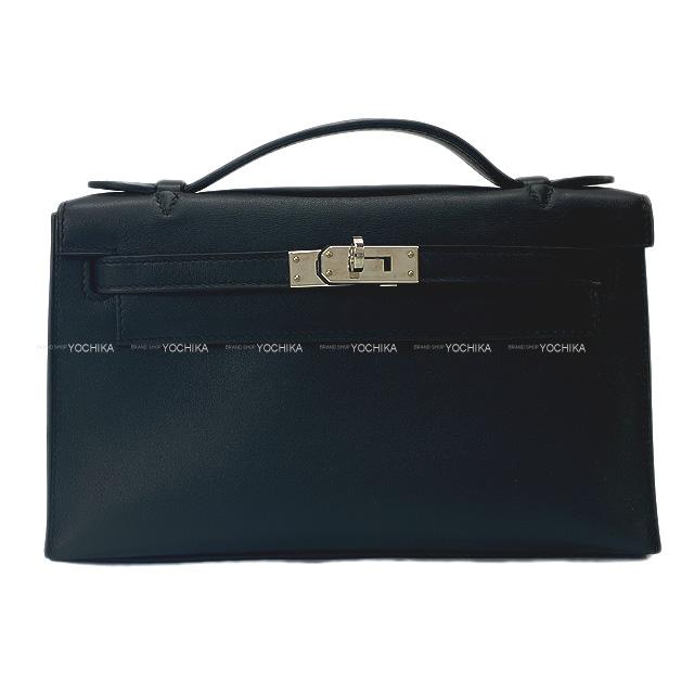 【ご褒美に★】HERMES エルメス ハンドバッグ ポシェットケリー 黒(ブラック) スイフト シルバー金具 SAランク【中古】 ([Pre-loved]HERMES handbag Pochette Kelly Noir(Black) Swift SHW[USED SA][Authentic])【あす楽対応】#yochikaのサムネイル