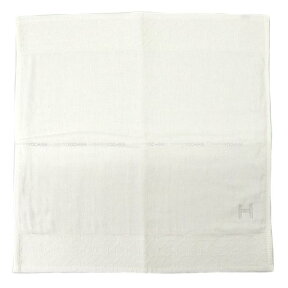 【ご褒美に★】HERMES エルメス ハンドタオル "QUARTZ" 白(ホワイト) コットン100% 新品未使用 (HERMES Hand Towel "QUARTZ" Blanc(White) Cotton100%[Never used][Authentic])【あす楽対応】#yochika