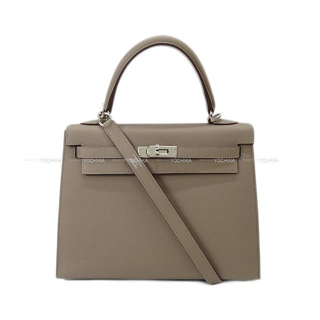 【ご褒美に★】HERMES エルメス ハンドバッグ ケリー25 外縫い スペシャルオーダー グリアスファルト/グリスパール 新品 (HERMES handbag Kelly 25 Sellier Personal Order)【あす楽対応】#yochika